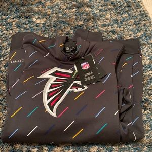 Nike Falcons NFL Crucial Catch Mens S hoodie Gray Multicolor